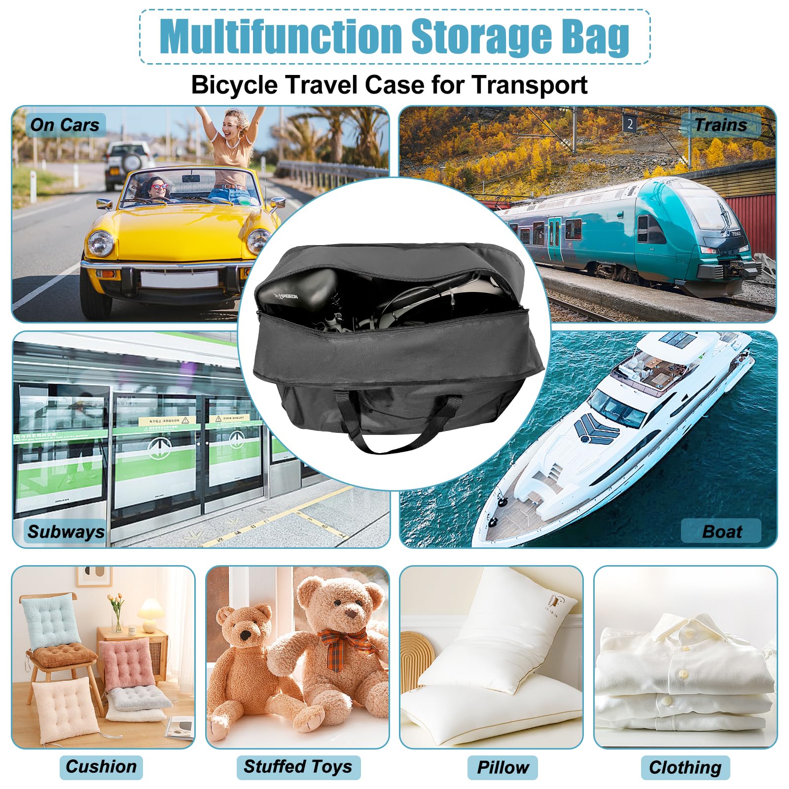 20 Inch Folding Bike Bag,Durable Folding Ebike Bag,Outside